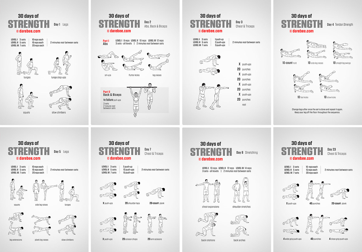 Weight training program for building strength and power